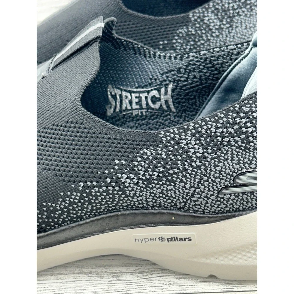 Skechers GoWalk 6 Men Black Slip On Walking Shoes 216202WW Wide‎ Fit Size 9